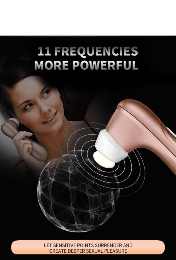 Pearl Pink Design Sucking Vibrator - Image 3
