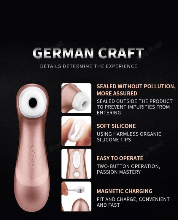 Pearl Pink Design Sucking Vibrator - Image 4