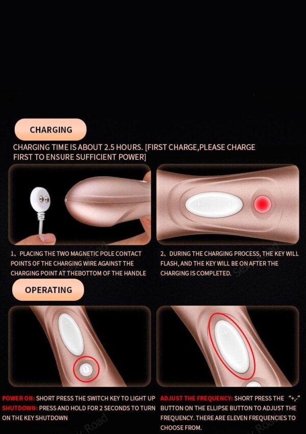 Pearl Pink Design Sucking Vibrator - Image 5
