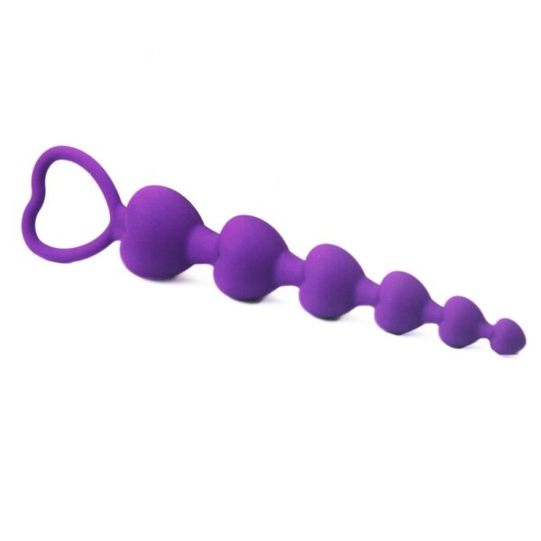 Anal Plug Beads in Shape of Heart - Image 5