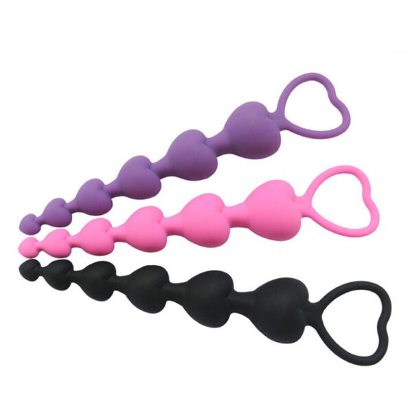 Anal Plug Beads in Shape of Heart